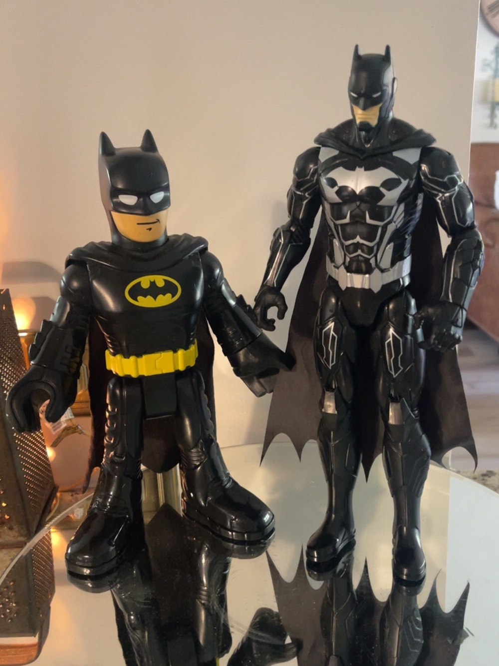 Batman Action Figure Duo - Black and Yellow Accents